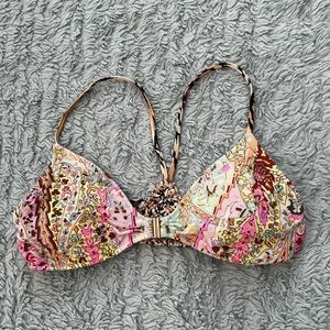 Victoria's Secret Multicolor Patterned Racerback Bikini Top